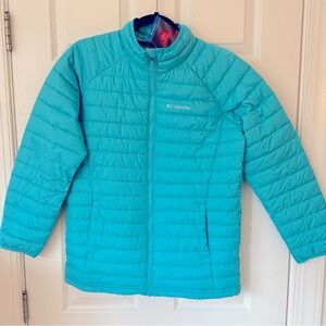 NWT* ❄️Columbia Girls' Powder Lite Jacket Size XL Aqua Blue w/Omni Heat *NEW